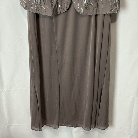 Alex Evenings Sequined A-Line Jacket Pewter Frost Size 16 Mother Of The Bride - Picture 6 of 14